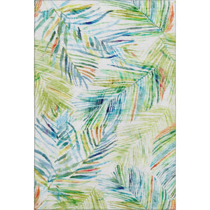 HomeRoots 10' X 14' Rainbow Geometric Area Rug - Washable, UV-Protected, Stain-Resistant for Busy Homes 646331