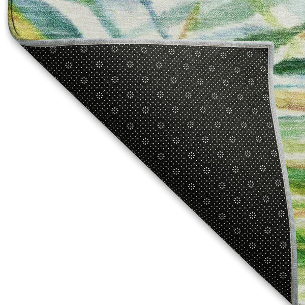 HomeRoots 10' X 14' Rainbow Geometric Area Rug - Washable, UV-Protected, Stain-Resistant for Busy Homes 646331
