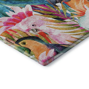 HomeRoots 8' X 10' Rainbow Geometric Washable Area Rug - Stylish, Durable, UV-Protected & Perfect for Families! 646335
