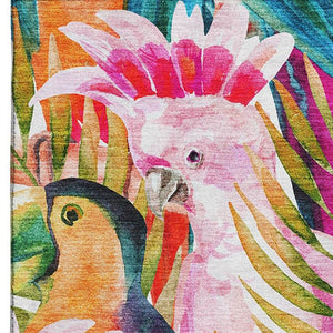 HomeRoots 8' X 10' Rainbow Geometric Washable Area Rug - Stylish, Durable, UV-Protected & Perfect for Families! 646335