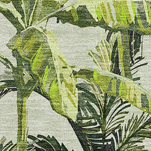 HomeRoots 10' Green Ivory Charcoal Geometric Washable Area Rug – Durable, Stylish, UV-Protected for Homes 646367