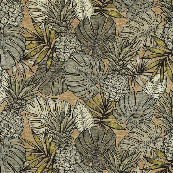 HomeRoots 9' X 12' Stylish Khaki Gray & Yellow Geometric Area Rug - Washable, UV Protected, Durable Design! 646372