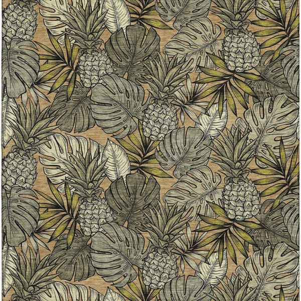 HomeRoots 10' X 14' Stylish Khaki Gray & Yellow Geometric Area Rug – Machine Washable, UV Protected & Durable! 646373