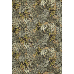 HomeRoots 10' X 14' Stylish Khaki Gray & Yellow Geometric Area Rug – Machine Washable, UV Protected & Durable! 646373