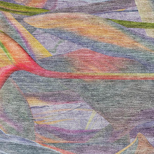HomeRoots 5' X 8' Colorful Geometric Area Rug – Washable, UV-Protected, Non-Slip, Perfect for Family Spaces! 646387