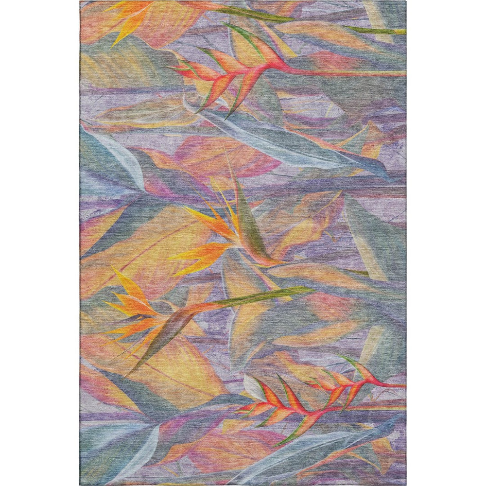 HomeRoots 8' X 10' Colorful Geometric Washable Area Rug with UV Protection for Kids, Pets & High-Traffic Spaces 646389