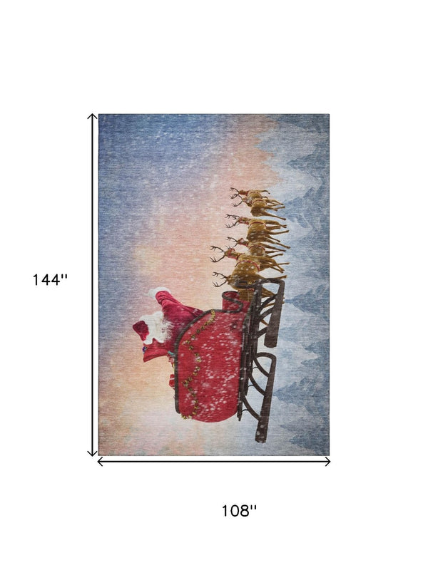 HomeRoots 9' X 12' Bold Geometric Washable Area Rug with UV Protection - Stylish, Durable, Stain Resistant Design 646408