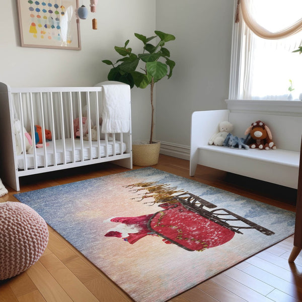 HomeRoots 9' X 12' Bold Geometric Washable Area Rug with UV Protection - Stylish, Durable, Stain Resistant Design 646408