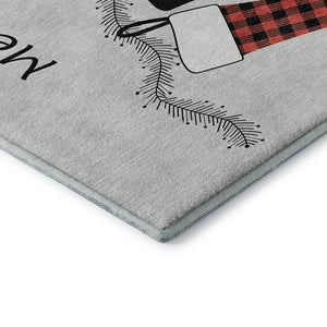 HomeRoots 10' X 14' Gray, Red & Green Geometric Washable Area Rug - Durable, UV-Protected & Stylish Design 646433