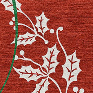 HomeRoots 8' X 10' Modern Ruby Red, Green & Ivory Geometric Washable Area Rug with UV Protection & Durability 646437