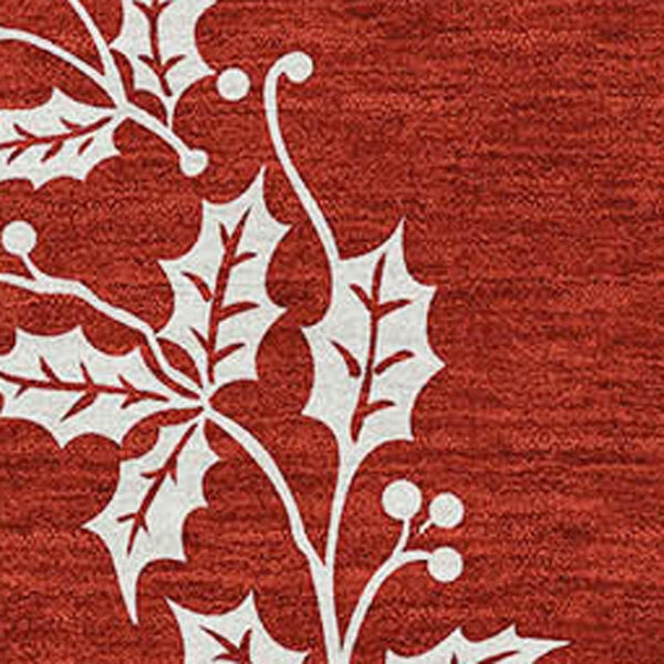 HomeRoots 9' X 12' Ruby Red Geometric Washable Area Rug - Stylish, Durable, Stain-Resistant for High Traffic Homes 646438
