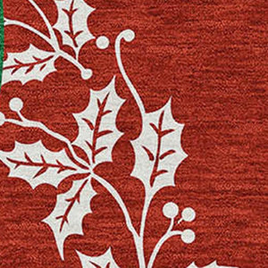 HomeRoots 10' X 14' Ruby Red, Green & Ivory Geometric Washable Area Rug - Durable, Stain-Resistant, UV Protected! 646439