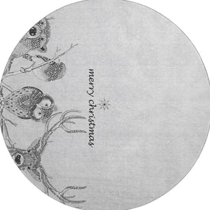 HomeRoots 8' Gray and Ivory Animal Print Washable Round Rug - Stylish, Durable, UV-Protected & Easy-Clean Design 646460