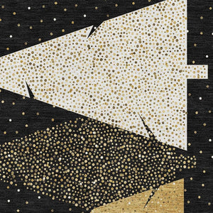 HomeRoots 8' X 10' Stylish Midnight Gold & Ivory Polka Dot Washable Area Rug with UV Protection & Durability 646467