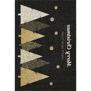 HomeRoots 8' X 10' Stylish Midnight Gold & Ivory Polka Dot Washable Area Rug with UV Protection & Durability 646467