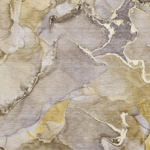 HomeRoots 8' X 10' Contemporary Taupe & Gray Abstract Area Rug – Washable, UV Protected, Stain Resistant Design 646504