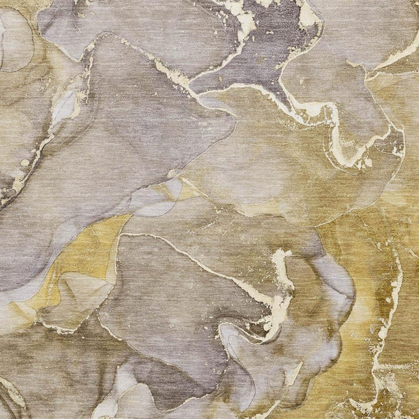 HomeRoots 8' X 10' Contemporary Taupe & Gray Abstract Area Rug – Washable, UV Protected, Stain Resistant Design 646504