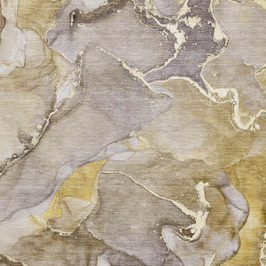 HomeRoots 9' X 12' Taupe & Gray Abstract Area Rug – Washable, Stain Resistant, UV Protected for Modern Homes 646505