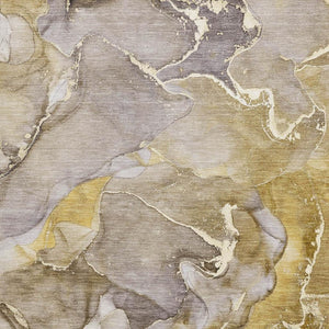 HomeRoots 9' X 12' Taupe & Gray Abstract Area Rug – Washable, Stain Resistant, UV Protected for Modern Homes 646505