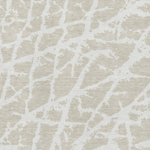HomeRoots 8' X 10' Beige and Ivory Abstract Area Rug - Washable, UV Protected, Stylish for High-Traffic Spaces 646516