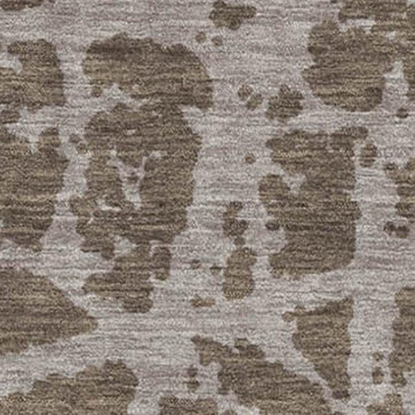 HomeRoots 5' X 8' Brown And Ivory Abstract Washable Area Rug - Durable, UV-Protected, Stain-Resistant Design 646526