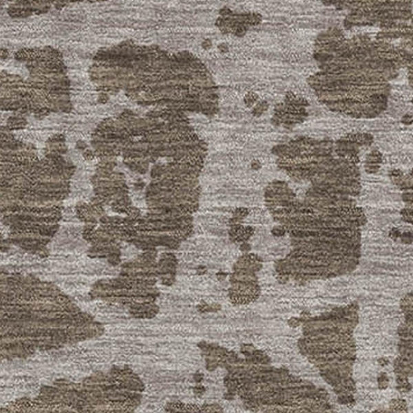 HomeRoots 9' X 12' Brown And Ivory Abstract Washable Area Rug - UV Protected, Stain Resistant, Durable Design 646529