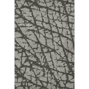 HomeRoots 8' X 10' Gray and Charcoal Abstract Area Rug - Stylish, Washable, Stain-Resistant, UV Protected Decor! 646546