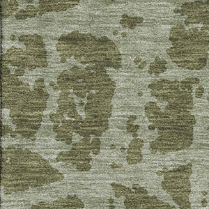 HomeRoots 10' X 14' Olive Green & Gray Abstract Area Rug - Durable, Washable, UV-Protected for Modern Spaces 646560