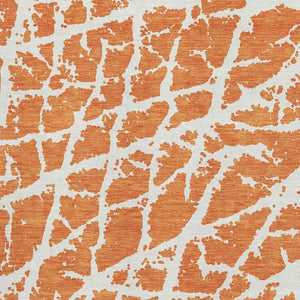 HomeRoots 10' Orange & Ivory Abstract Area Rug – Washable, UV-Protected, Stylish & Durable for High-Traffic Areas 646566