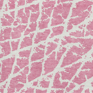 HomeRoots 5' X 8' Pink And Ivory Abstract Area Rug - Stylish, Washable, UV-Protected, and Stain-Resistant Decor! 646574
