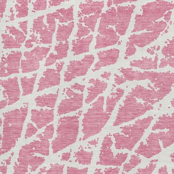 HomeRoots 5' X 8' Pink And Ivory Abstract Area Rug - Stylish, Washable, UV-Protected, and Stain-Resistant Decor! 646574