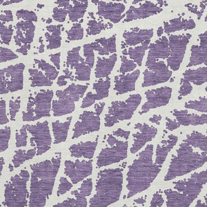 HomeRoots 5' X 8' Stylish Purple and Ivory Abstract Area Rug – Washable, Stain-Resistant, UV Protected Design! 646580