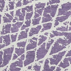 HomeRoots 9' X 12' Purple and Ivory Abstract Area Rug - Stylish, Washable, UV-Protected for Modern Homes 646583