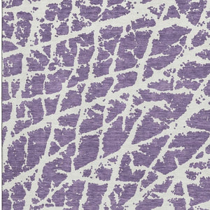 HomeRoots 9' X 12' Purple and Ivory Abstract Area Rug - Stylish, Washable, UV-Protected for Modern Homes 646583