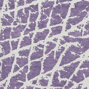 HomeRoots 10' X 14' Purple and Ivory Abstract Area Rug - Washable, UV-Protected, Stylish for High-Traffic Areas 646584