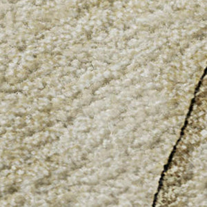HomeRoots 5' X 8' Beige & Ivory Abstract Area Rug - Washable, Stain Resistant, UV Protected for Modern Homes 646604
