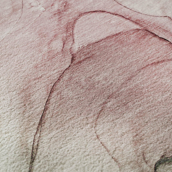 HomeRoots 10' Blush and Ivory Abstract Area Rug - Washable, UV Protected, Durable for High-Traffic Spaces 646620
