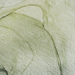 HomeRoots 8' X 10' Washable Area Rug in Green and Ivory - Durable, UV-Protected, Modern Abstract Design for Homes 646630