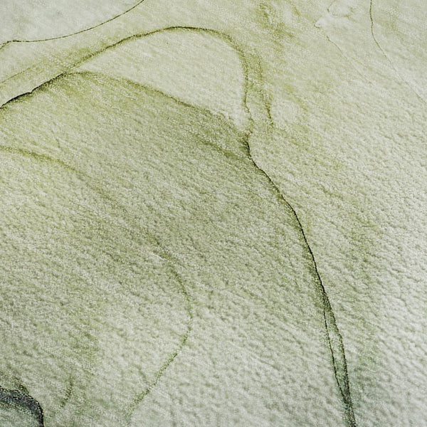 HomeRoots 8' X 10' Washable Area Rug in Green and Ivory - Durable, UV-Protected, Modern Abstract Design for Homes 646630