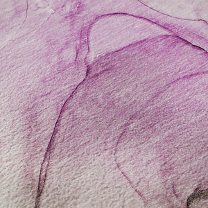 HomeRoots 5' X 8' Pink and Ivory Abstract Area Rug - Washable, UV-Protected, Stylish & Durable for Any Space 646640