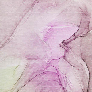 HomeRoots 9' X 12' Pink And Ivory Abstract Area Rug - Washable, UV-Protected, Soft, Stain-Resistant Design! 646643