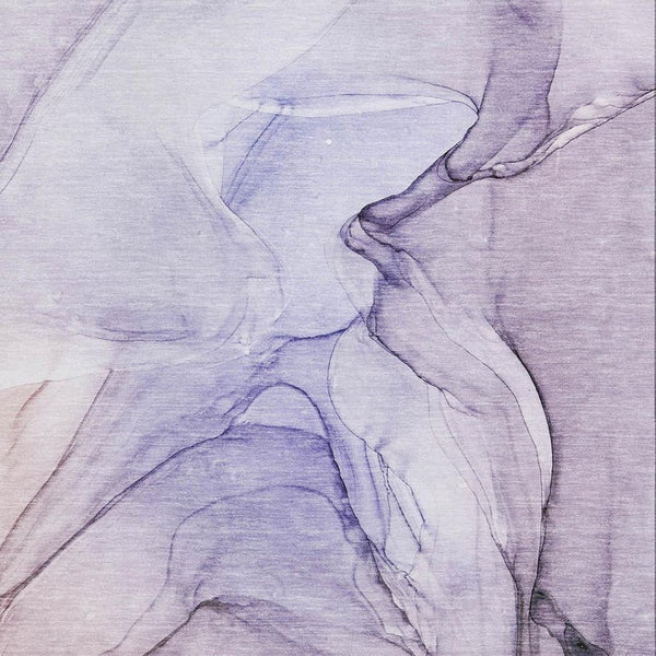 HomeRoots 10' X 14' Purple And Ivory Abstract Area Rug - Washable, UV Protected, Durable & Stylish Design 646650
