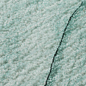 HomeRoots 8' X 10' Teal and Ivory Abstract Washable Area Rug with UV Protection for Busy Homes and Pets 646654