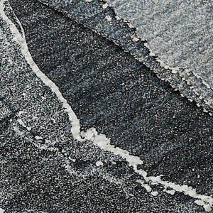 HomeRoots 5' X 8' Blue and Charcoal Abstract Area Rug - Stylish, Washable, UV-Protected for High-Traffic Spaces 646658