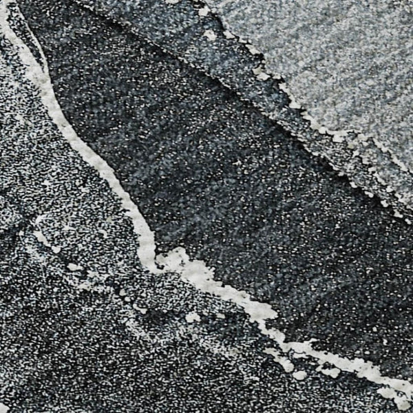 HomeRoots 5' X 8' Blue and Charcoal Abstract Area Rug - Stylish, Washable, UV-Protected for High-Traffic Spaces 646658