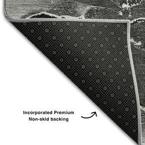 HomeRoots 8' X 10' Gray And Ivory Abstract Washable Area Rug – Durable, Stylish, Stain-Resistant & UV Protected 646672