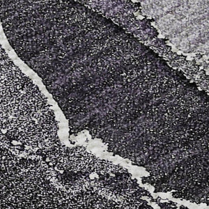 HomeRoots 5' X 8' Modern Purple & Charcoal Abstract Washable Area Rug with UV Protection for Easy Care 646694