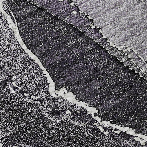 HomeRoots 8' X 10' Contemporary Purple & Charcoal Abstract Washable Area Rug with UV Protection & Durability 646696