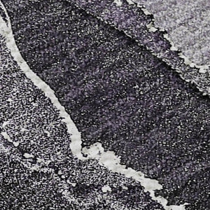 HomeRoots 10' X 14' Contemporary Purple & Charcoal Abstract Area Rug - Washable, UV Protected, Durable Design 646698