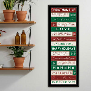 English Elm Trendy Decor 4u Vertical Christmas Framed Print Fade Resistant Wall Art for Narrow Spaces B067P256648